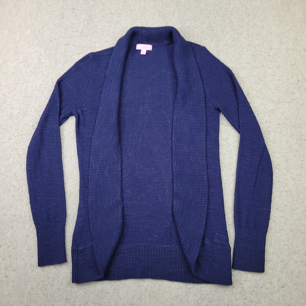 Lilly Pulitzer Navy Open-Front Cardigan